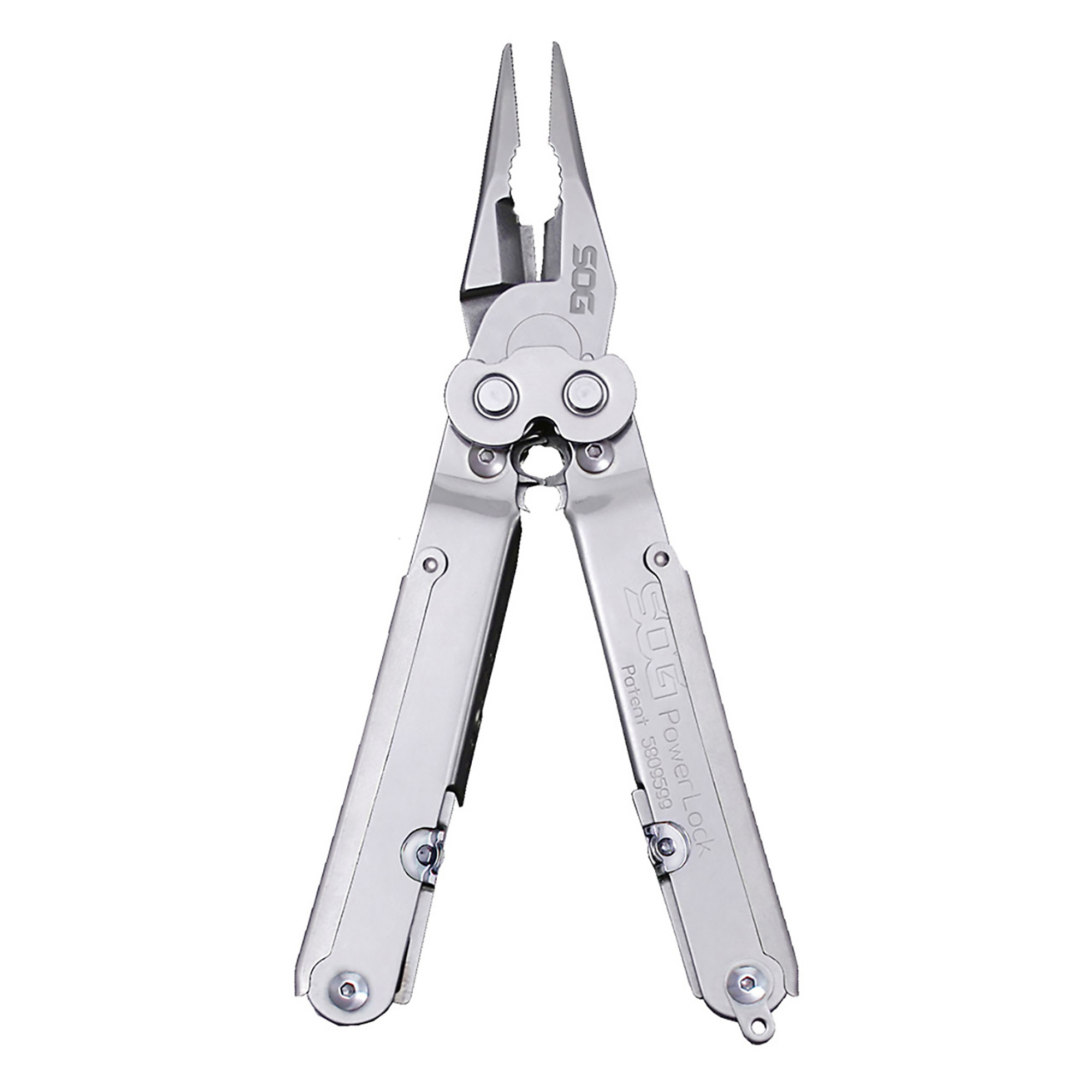 SOG PowerLock Multi-Tool with Scissors - 18 Tools, Stainless Steel, Nylon Sheath, Model# SOG-S60N-CP